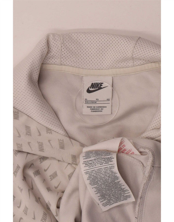 Nike Kapuzenpullover mit Grafik für Jungen, 13–14 Jahre, XL, weißes Polyester