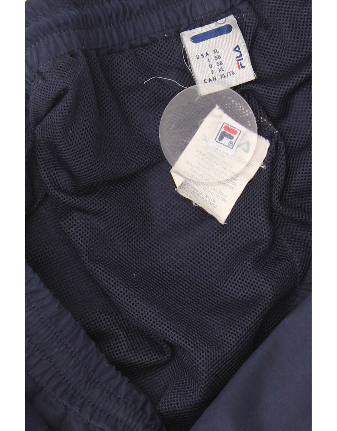 Fila Herren wasserdichte Hose XL Marineblau Colourblock Polyester