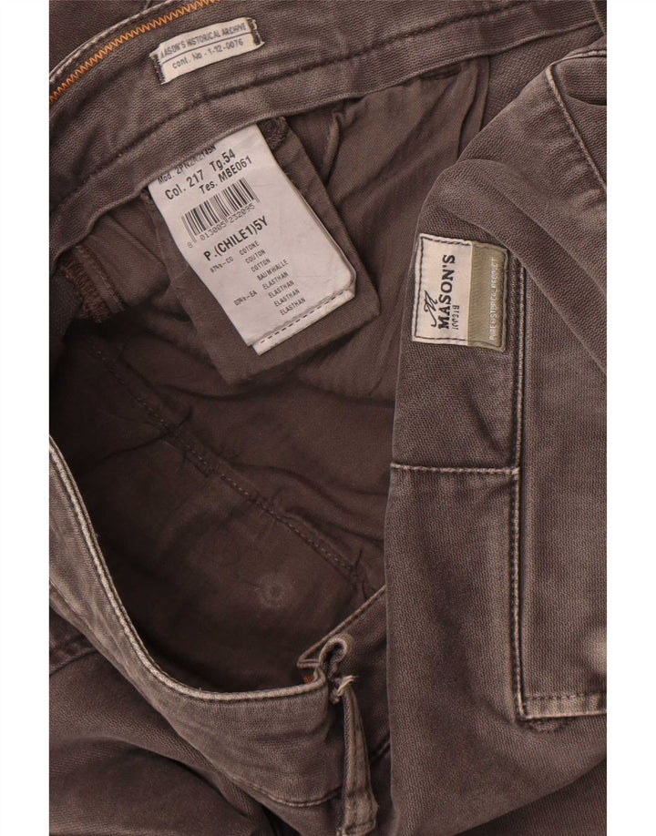 Masons Herren Slim Fit Cargo-Hose W36 L34 Grau Baumwolle