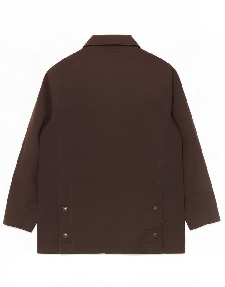 Barbour Damenjacke aus gewachster Baumwolle, UK 14, großes braunes Polyester