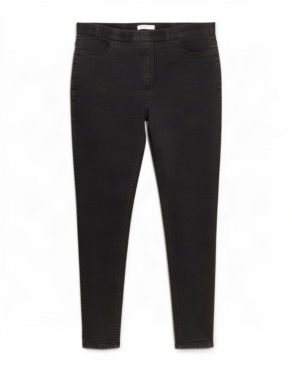 Marks & Spencer Damen Jegging-Jeans UK 16 Large W34 L29 Schwarze Baumwolle