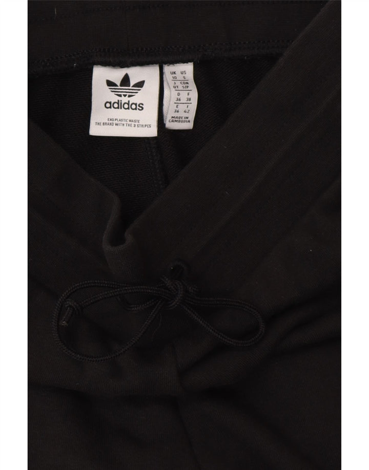 ADIDAS Damen Trainingshose Jogger UK 10 Small Schwarz Baumwolle