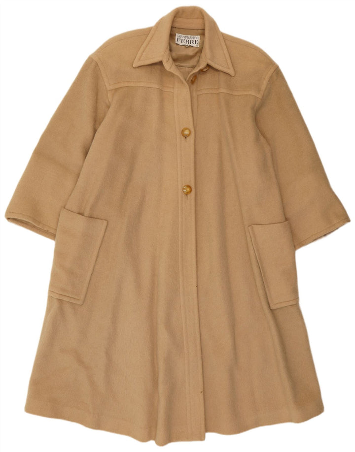 Gianfranco Ferre Damen Übergroßer Mantel IT 40 Small Beige