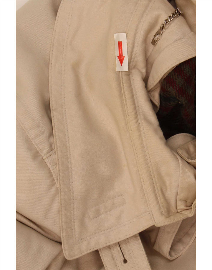 Vintage Damen Mantel UK 18 XL Beige Acryl