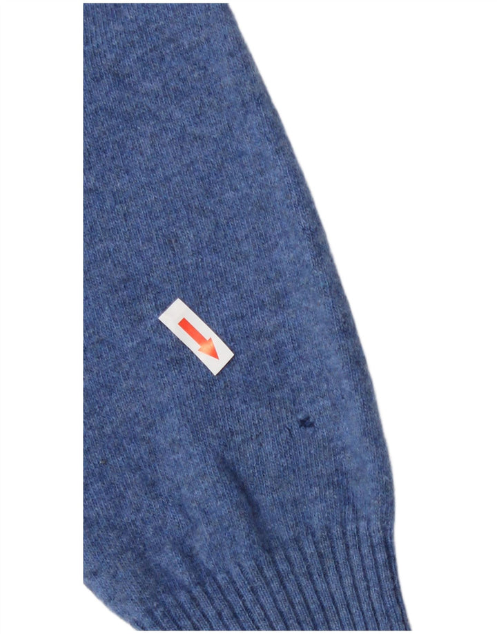 Zara Herren-Pullover mit Rundhalsausschnitt, Größe L, Blau