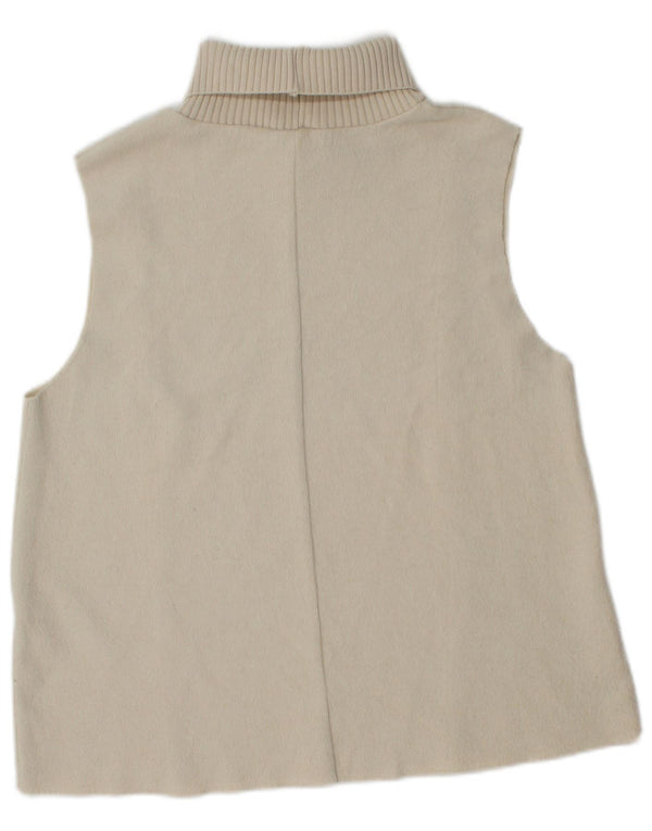 Zara Damen-Tanktop mit Rollkragen, Gr. 14, Beige