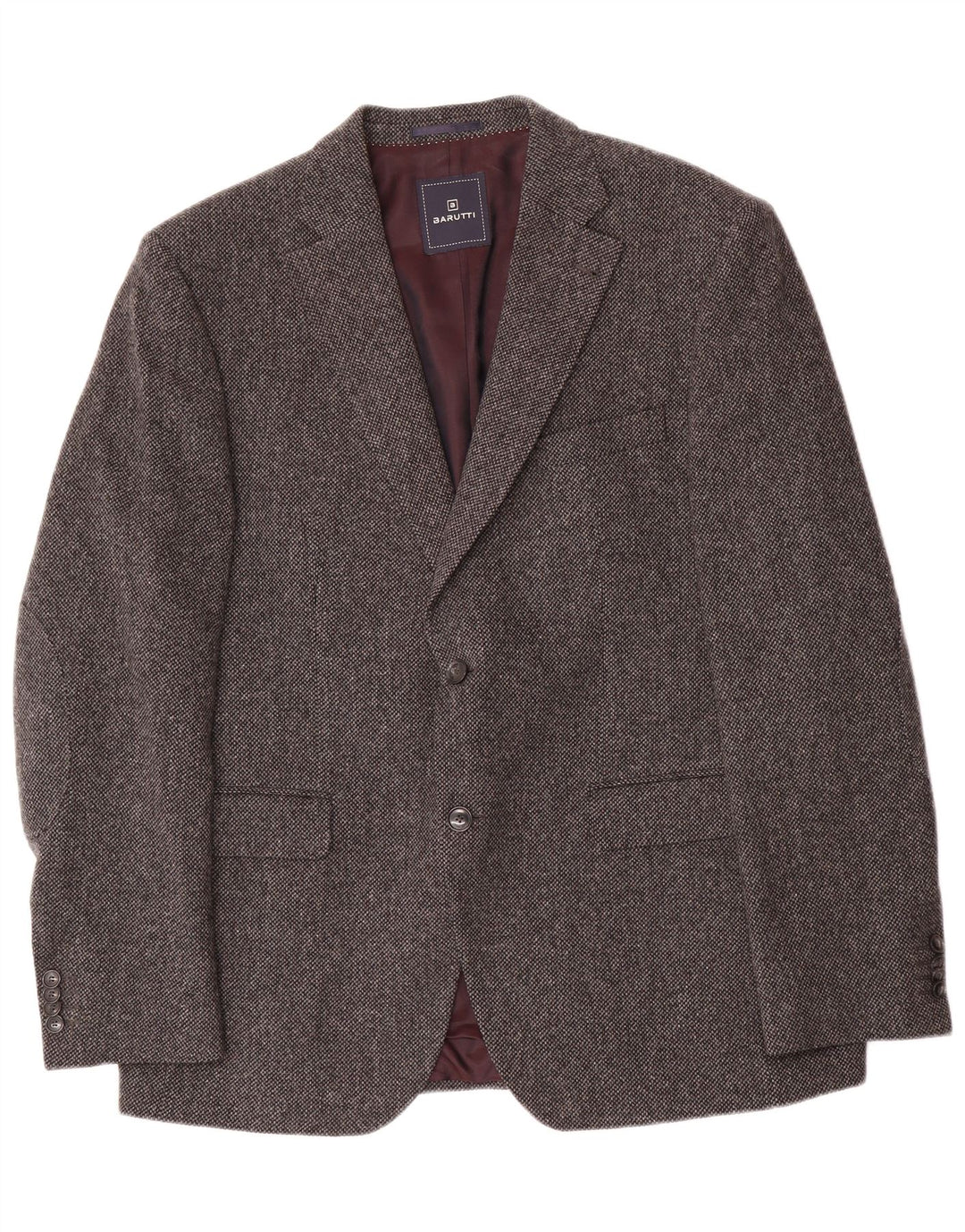 Barutti Herren-Blazer mit 2 Knöpfen, IT 54, 2XL, graue Wolle