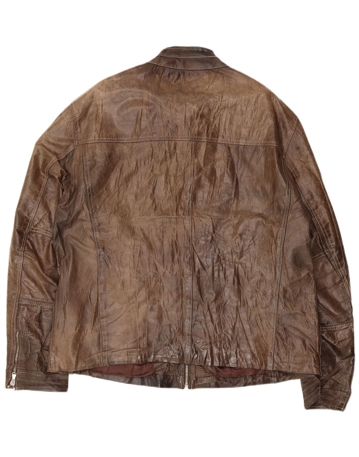 Vintage Herren Lederjacke UK 40 Großes braunes Leder