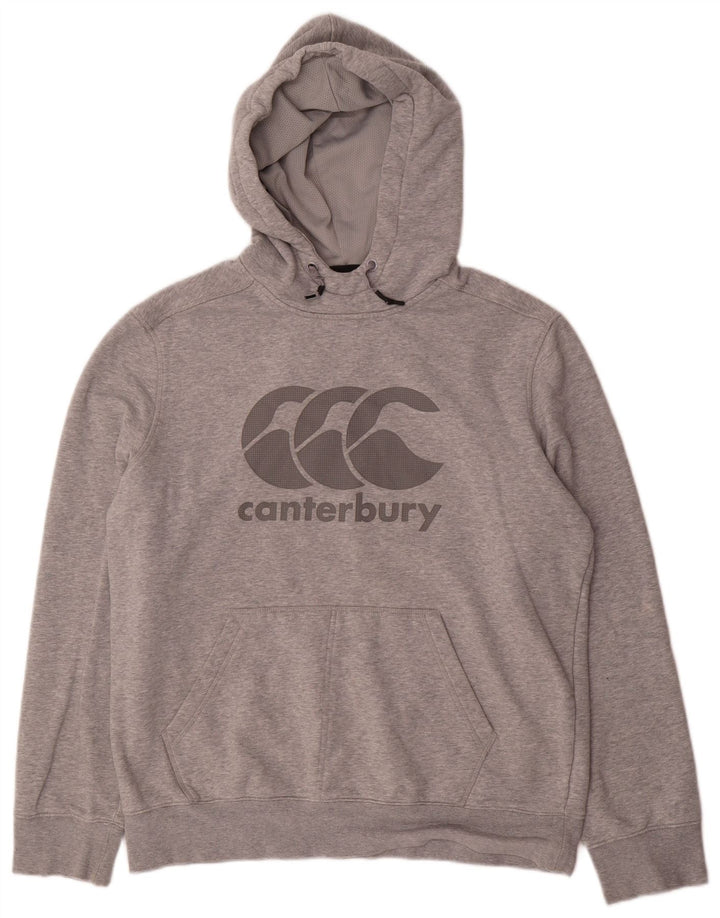 Canterbury Herren-Kapuzenpullover mit Grafik, groß, aus grauer Baumwolle