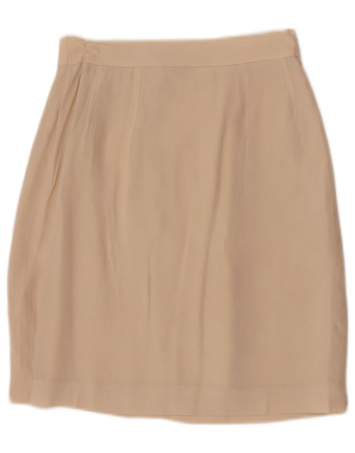 Max & Co. Damen Minirock UK 6 XS W24 Beige Seide