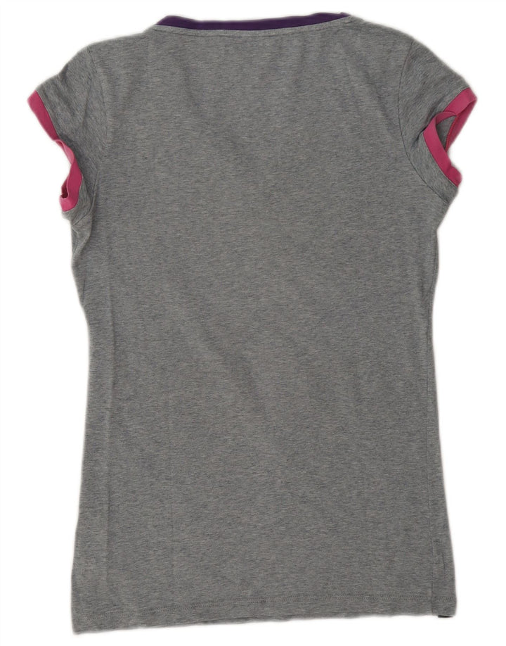 Nike Damen T-Shirt Top UK 12/14 Mittelgrau meliert