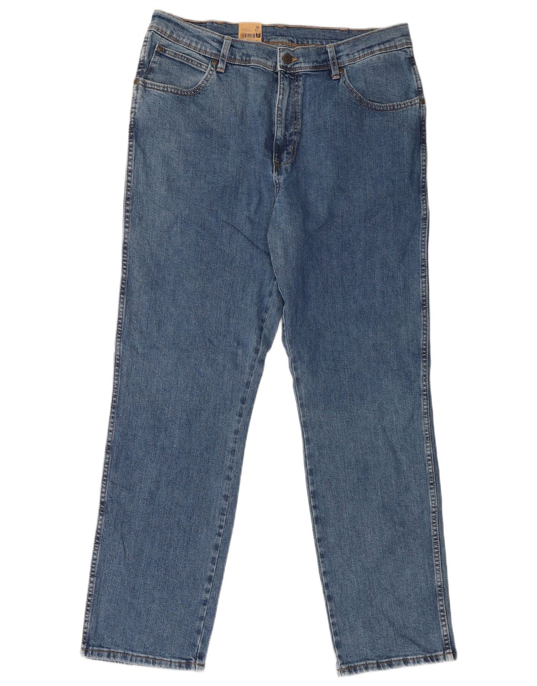 Wrangler Herren Regular Straight Jeans W38 L32 Blaue Baumwolle
