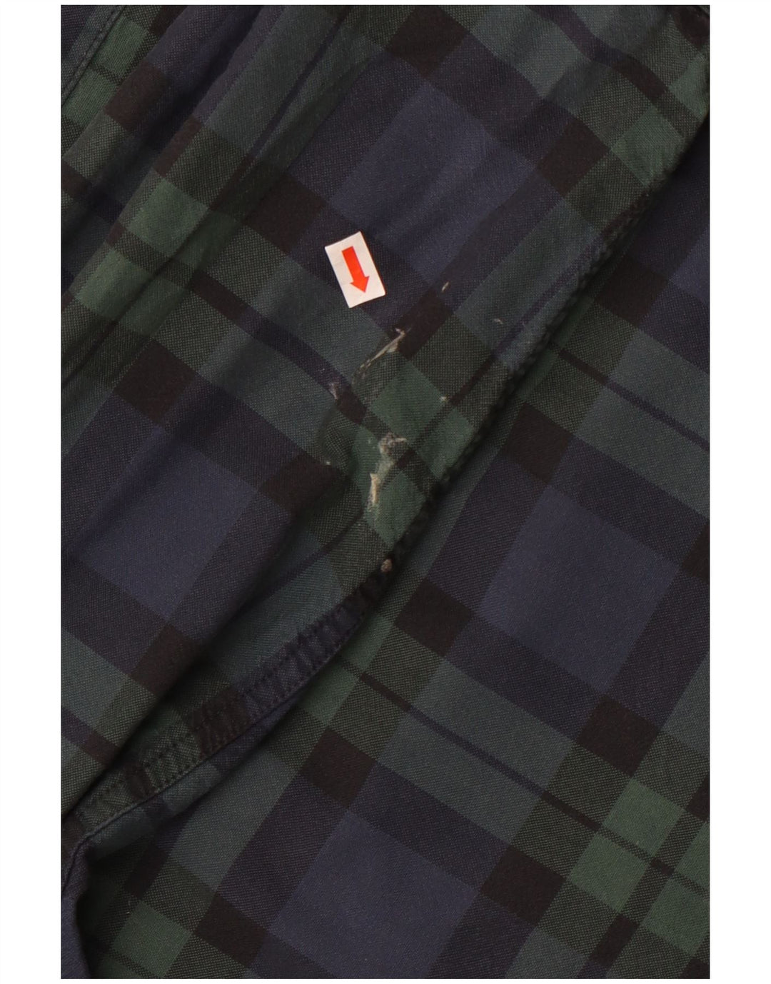 Ralph Lauren Herrenhemd, groß, marineblau, kariert, Baumwolle