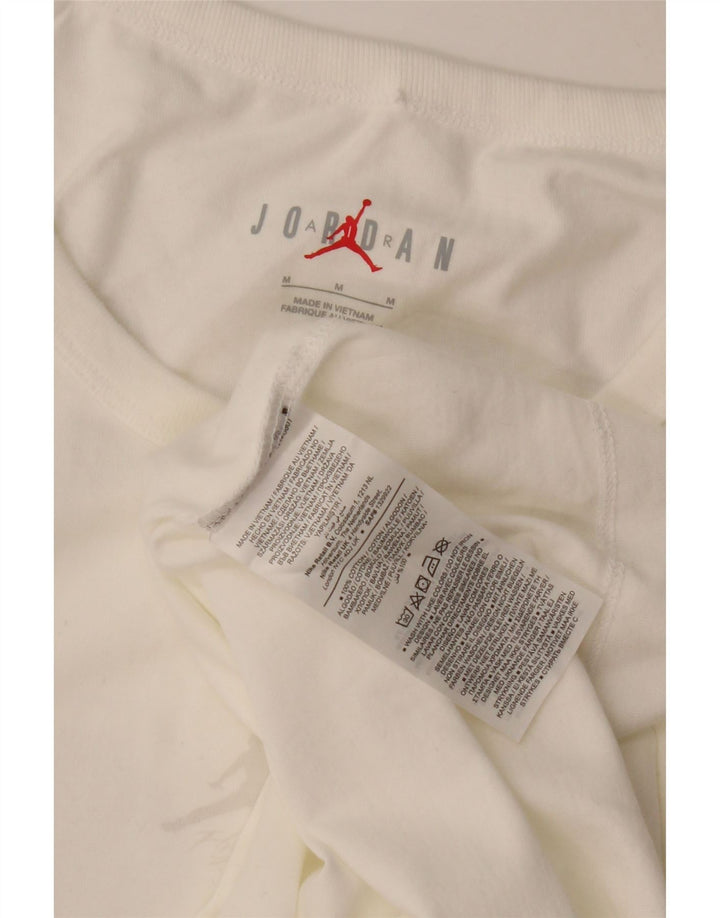 Jordan Herren Grafik-Weste-Top aus mittelweißer Baumwolle