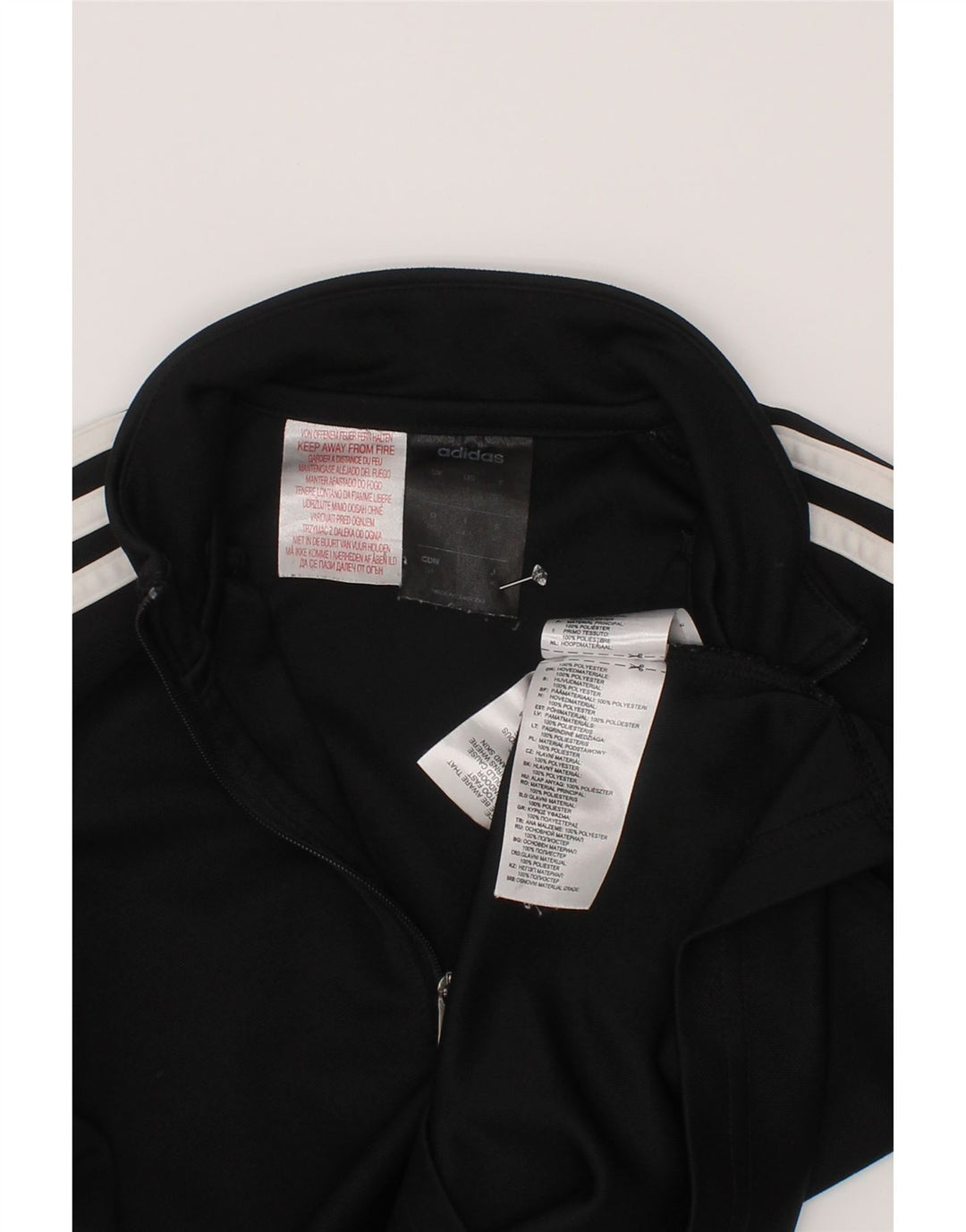 Adidas Jungen Climalite Zip Neck Pullover Trainingsanzug Top 9–10 Jahre Schwarz