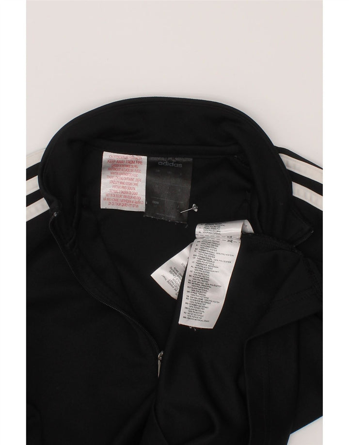 Adidas Jungen Climalite Zip Neck Pullover Trainingsanzug Top 9–10 Jahre Schwarz