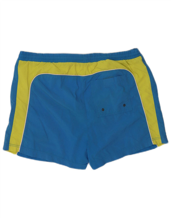 Diadora Herren-Badeshorts XL, blaues Colourblock-Polyester