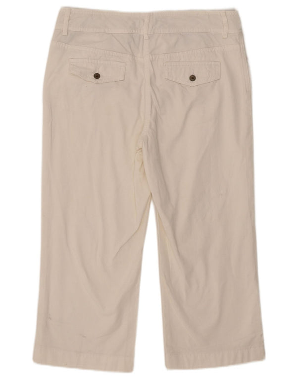 Tommy Hilfiger Damen Caprihose US 8 Medium W32 L21 Weiße Baumwolle