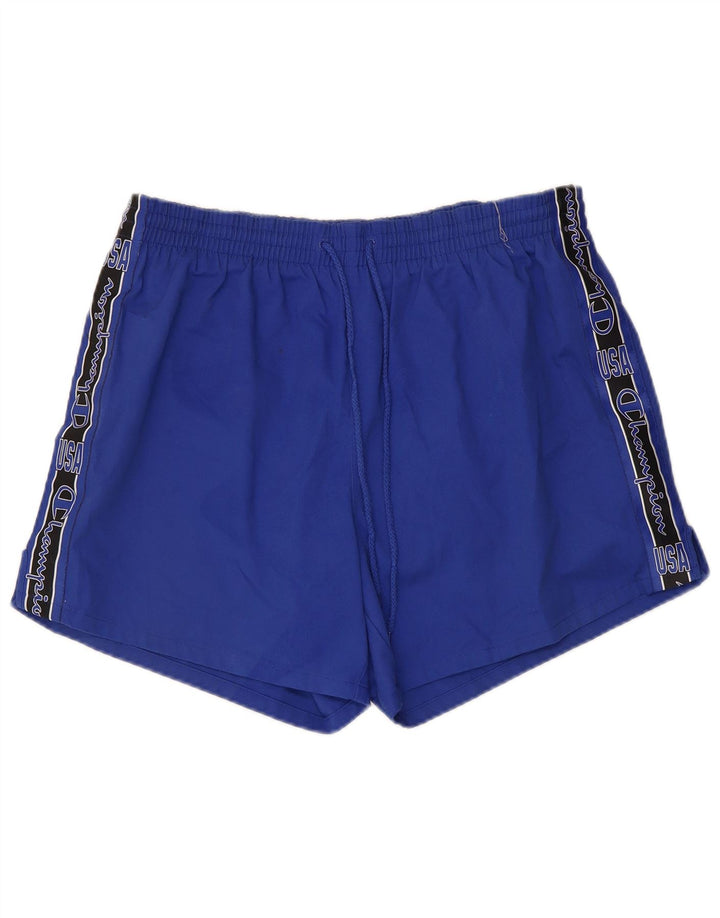 CHAMPION Herren-Sportshorts mit Grafik, groß, blau, Polyester