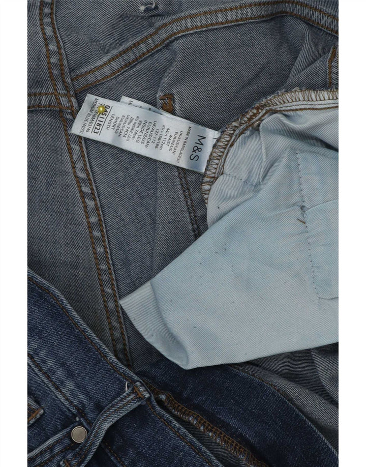 Marks & Spencer Herren Straight Jeans W44 L29 Blaue Baumwolle