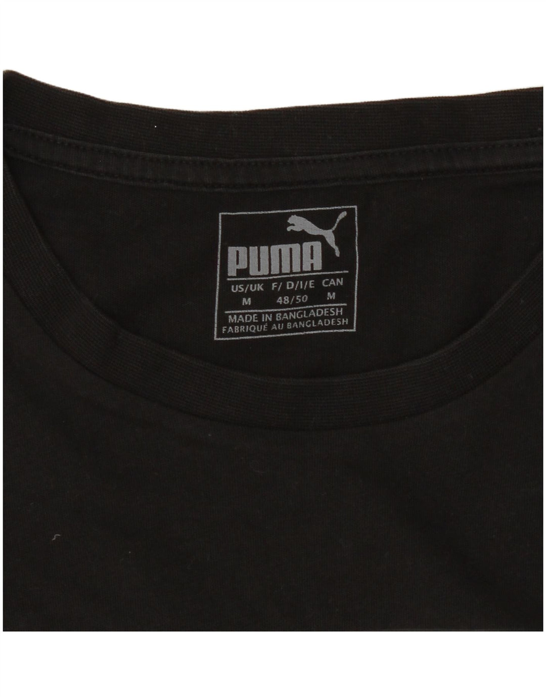 PUMA Mens Graphic T-Shirt Top Medium Black