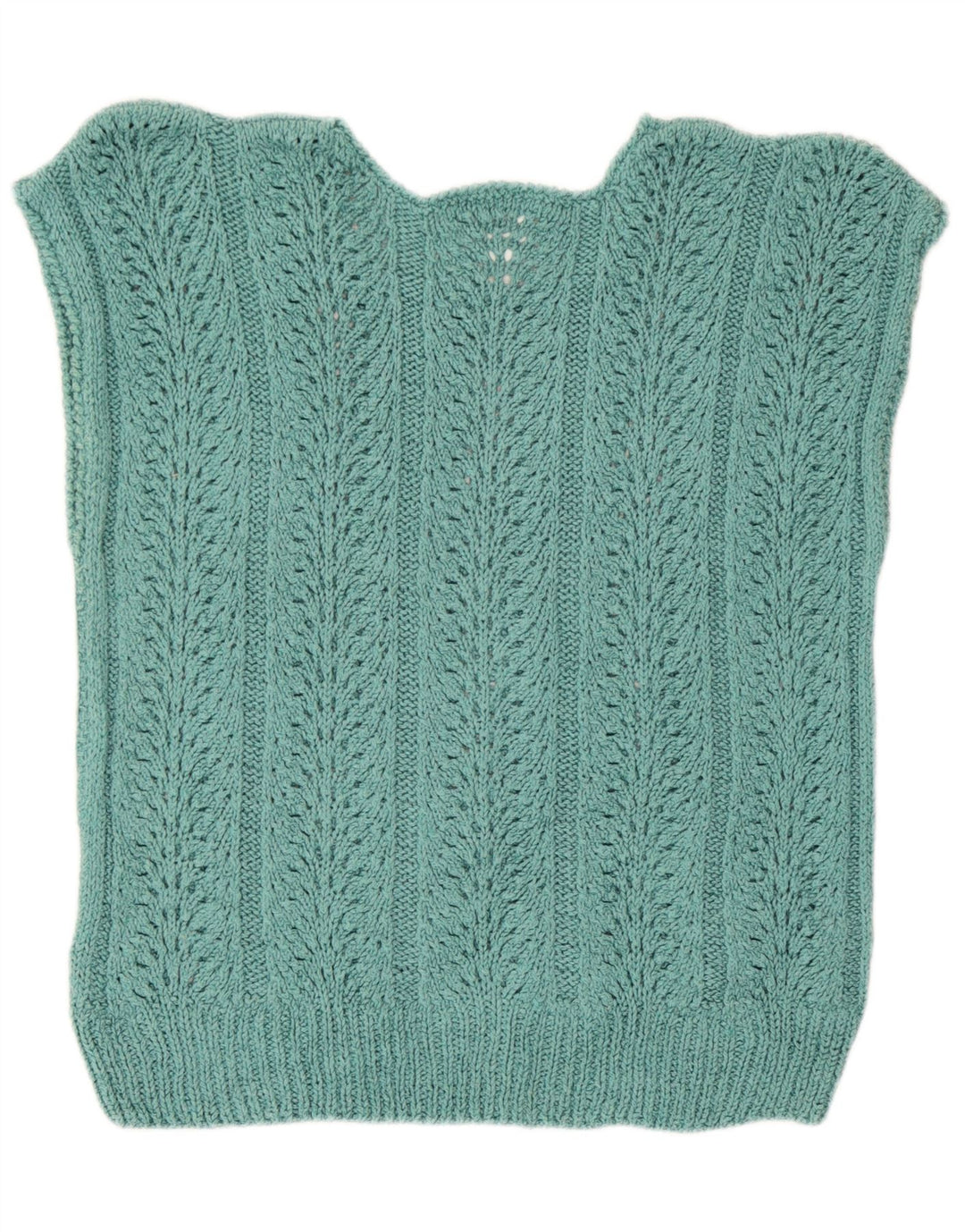 Vintage Damen Weste Tank Top UK 14 Large Grün