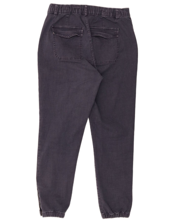 Marks & Spencer Damen-Hose mit hoher Taille, kurz geschnitten, UK 12, M, W30, L26, Nav