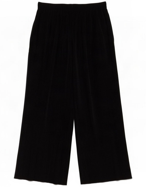 Topshop Damen Cordhose mit weitem Bein, bauchfrei, UK 14, L, W34, L25, Schwarz