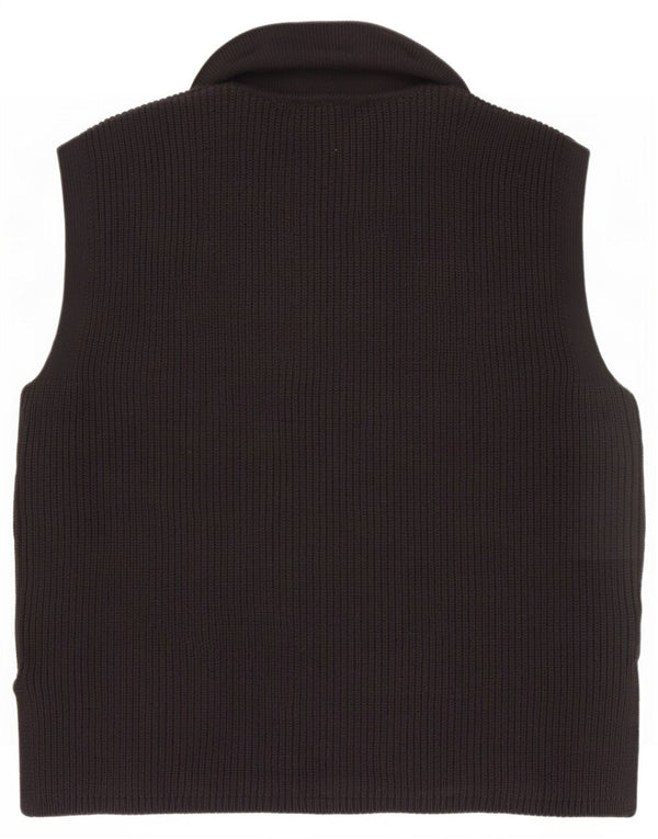Marks & Spencer Damen Weste Tank Top UK 14 Medium Schwarz Baumwolle