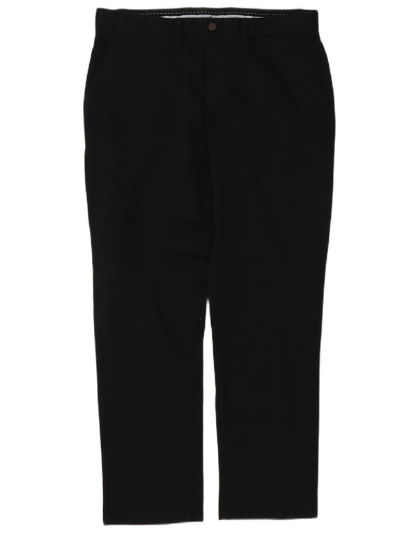 Crew Clothing Gerade Chino-Hose für Herren, W34, L30, schwarze Baumwolle