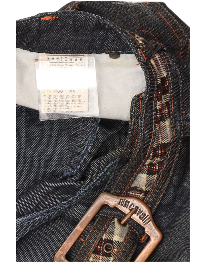 Just Cavalli Damen Straight Jeans IT 44 Medium W32 L27 Marineblau Designer