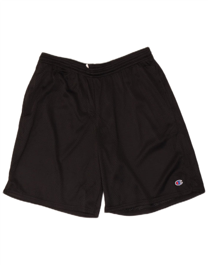 CHAMPION Herren-Sportshorts, groß, aus schwarzem Polyester