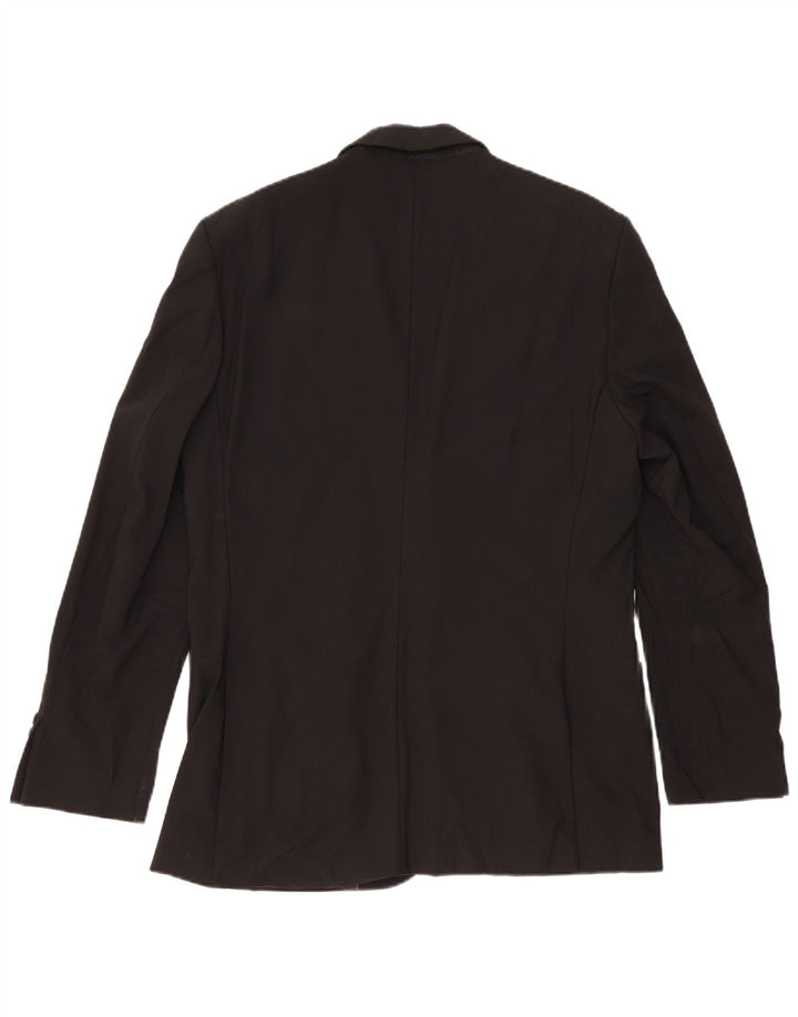 Zara Herren-Blazer mit 2 Knöpfen, EU 52, groß, schwarze Wolle, klassisch