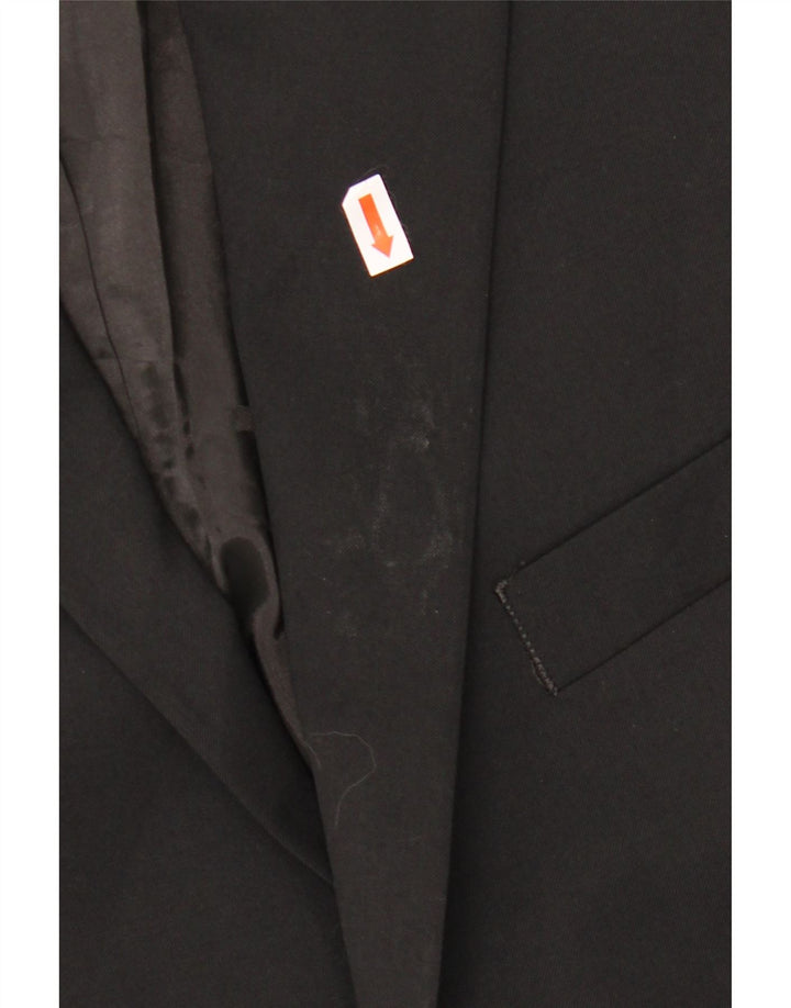 Chaps Herren-Blazer mit 2 Knöpfen, UK 42, XL, schwarze Wolle