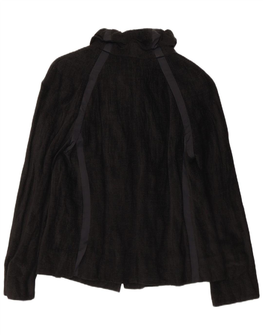 Evelin Brandt Damen Berlin 4-Knopf-Blazerjacke EU 36 Kleine schwarze Wolle