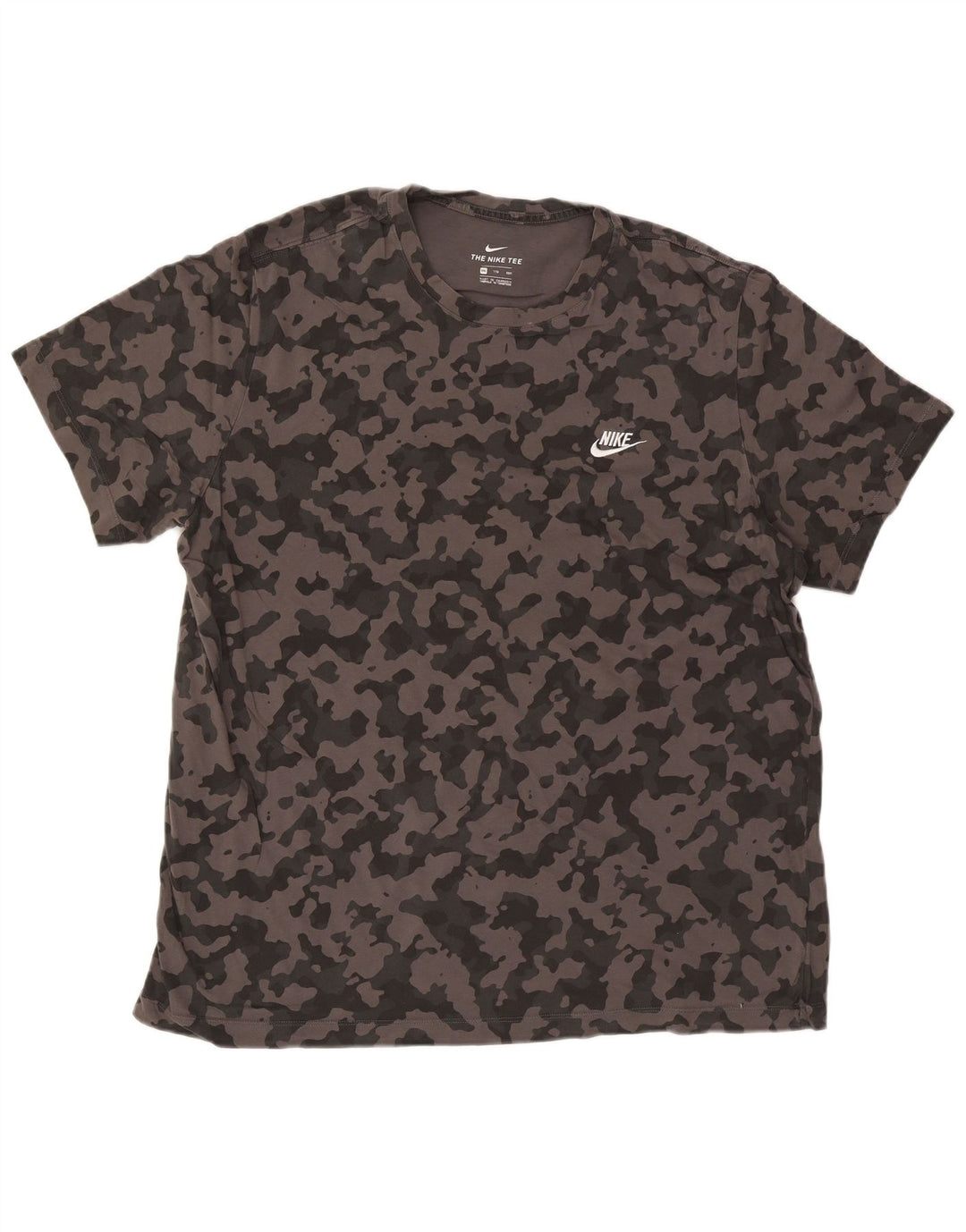 Nike Herren T-Shirt Top 2XL Grau Camouflage Baumwolle