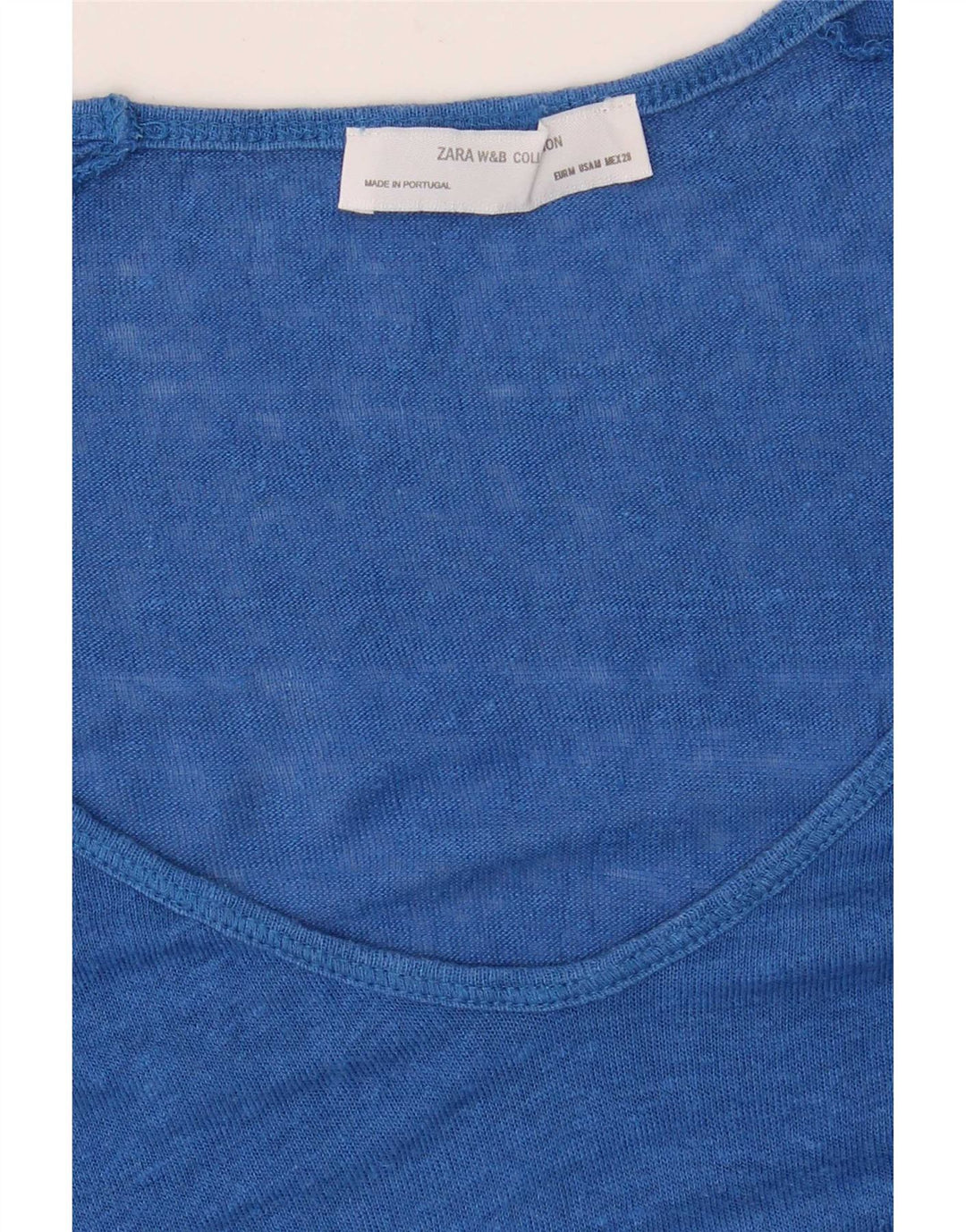 Zara Damen Asymmetrisches Tunika-Top UK 12 Mittelblau
