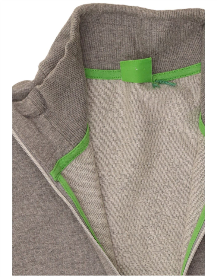 HUGO BOSS Mens Tracksuit Top Jacket Large Grey Cotton