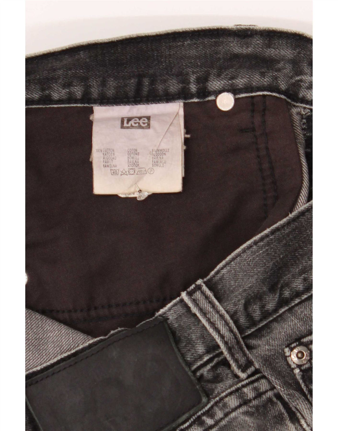 Lee Herren Blake Straight Jeans W34 L32 Graue Baumwolle