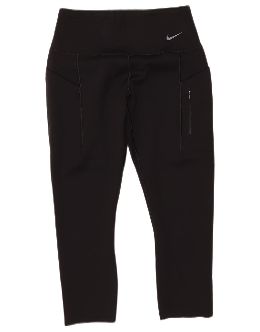 NIKE Damen Dri Fit Capri Leggings UK 12 Medium Schwarz