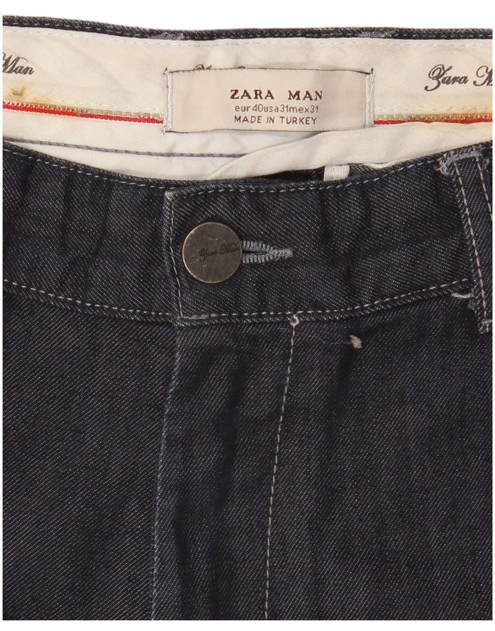Zara Herren Straight Jeans EU 40 Medium W31 L34 Marineblau