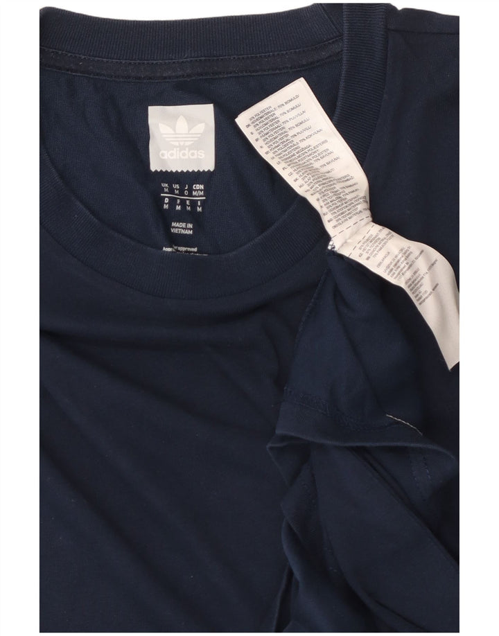 Adidas Herren T-Shirt Top Medium Marineblau Baumwolle
