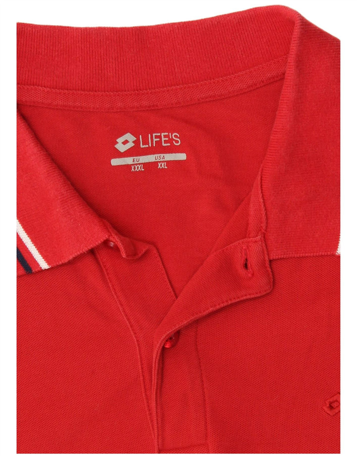 LOTTO Herren Poloshirt 2XL Rote Baumwolle
