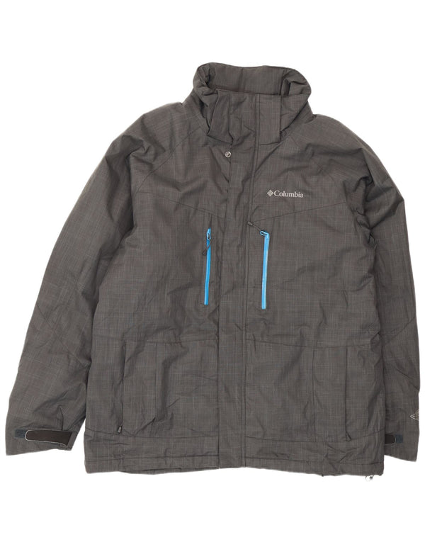 Columbia Herren-Windbreaker-Jacke, UK 40, großes graues Polyester