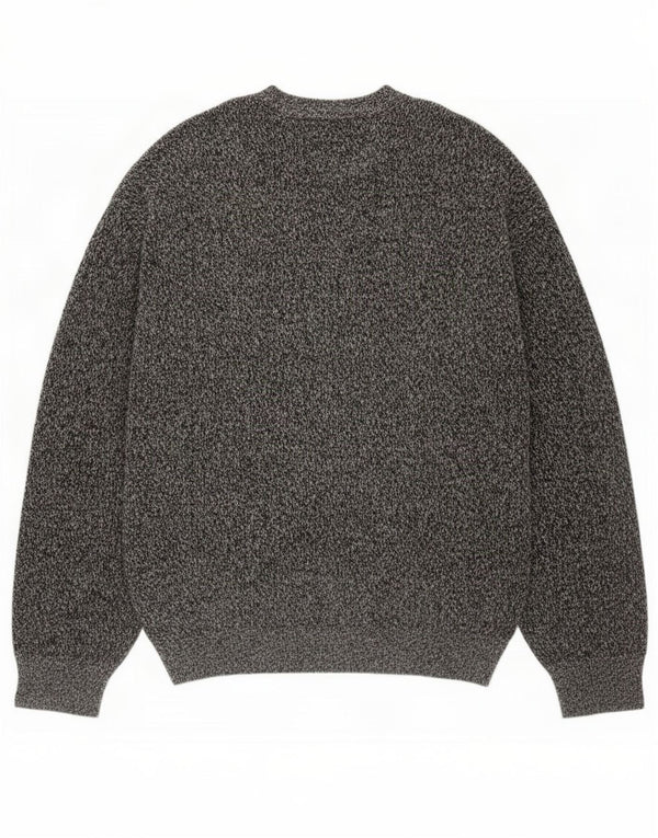 Fila Mens Crew Neck Jumper Sweater IT 54 XL Grey Check New Wool