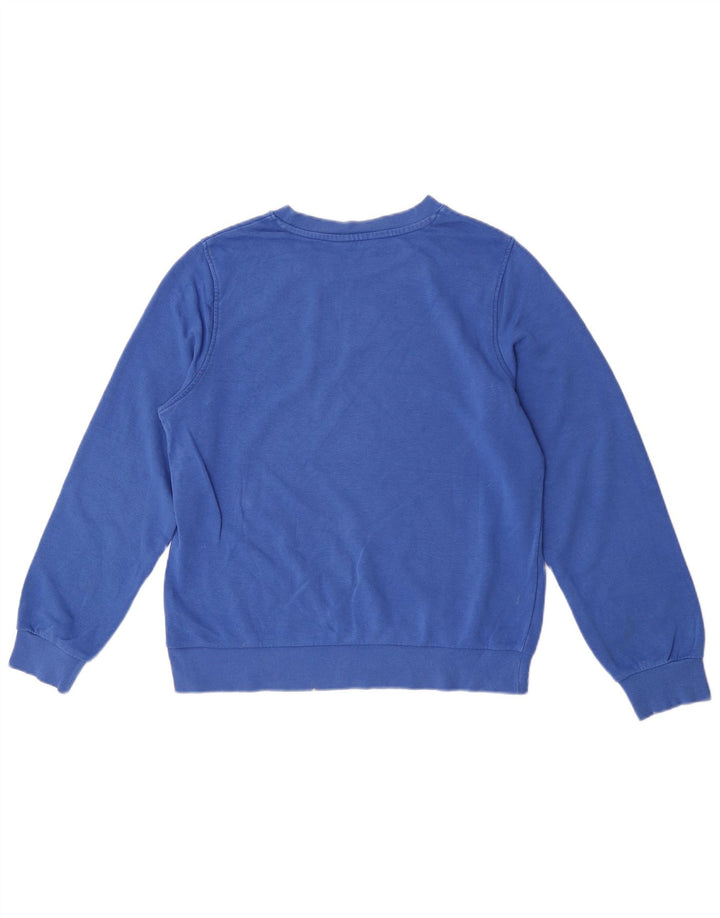 Marks & Spencer Damen Sweatshirt Pullover UK 12 Mittelblaue Baumwolle