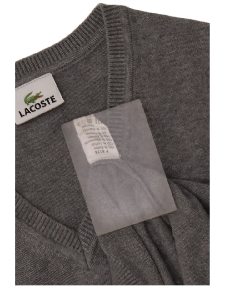 Lacoste Herren-Weste-Tanktop, Größe 3, kleine graue Baumwolle