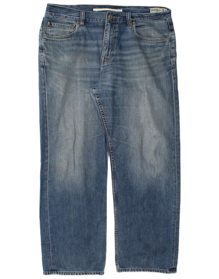 TIMBERLAND Herren Straight Jeans W38 L31 Blaue Baumwolle