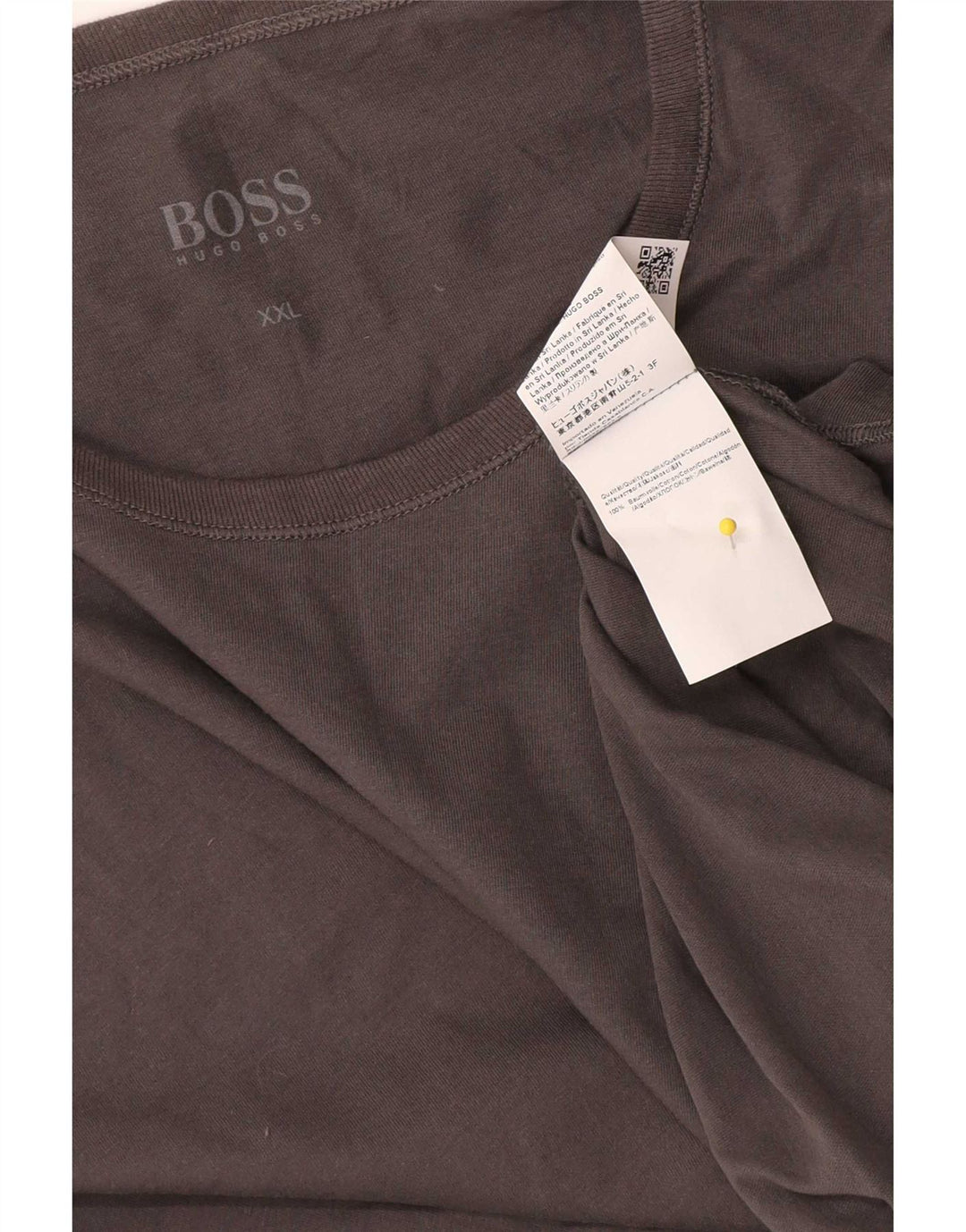 Hugo Boss Herren T-Shirt Top 2XL Grau Baumwolle
