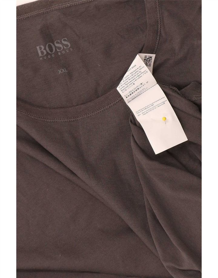 Hugo Boss Herren T-Shirt Top 2XL Grau Baumwolle